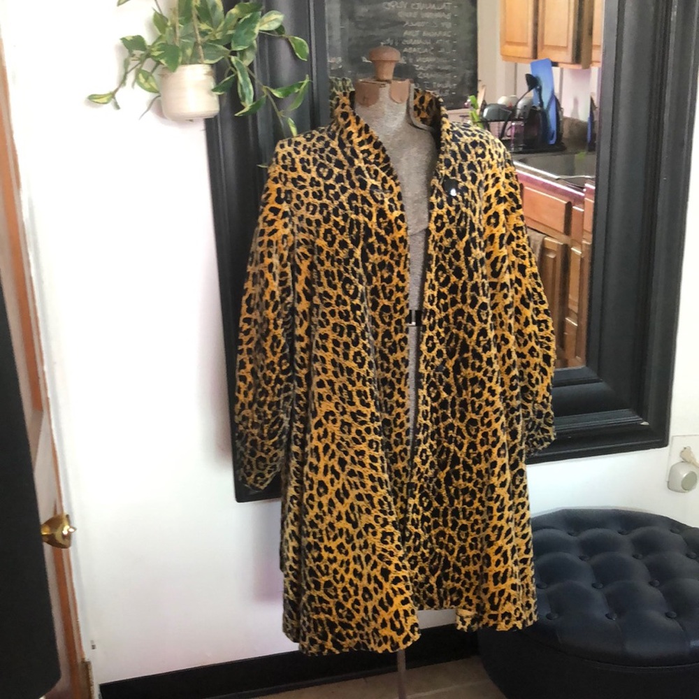 Velvet Cheetah Swing Coat